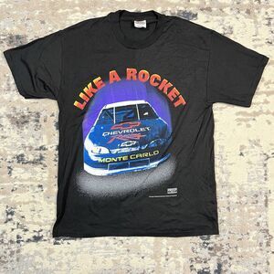 Vintage Hanes Chevy Racing Nascar L T-Shirt Earnhardt Like A Rocket Monte Carlo